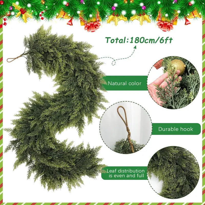 2-Pack Artificial Cedar Garland Set