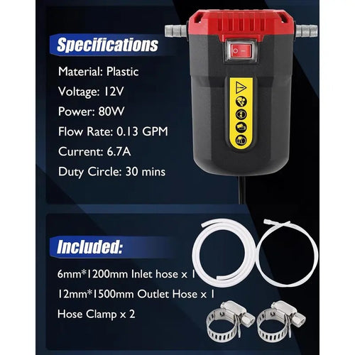 12V 80W Oil Extractor Transfer Pump