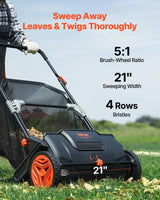 21-Inch Hand Push Lawn Sweeper