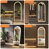 LED Full-Length Mirror with Adjustable Light