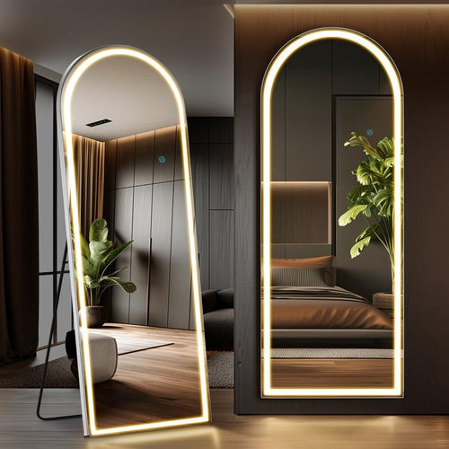 LED Full-Length Mirror with Adjustable Light