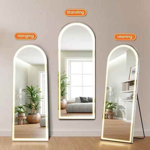LED Full-Length Mirror with Adjustable Light