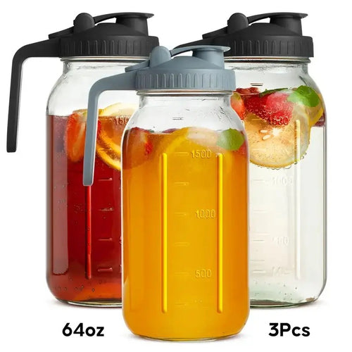 64oz Glass Water Jar Set