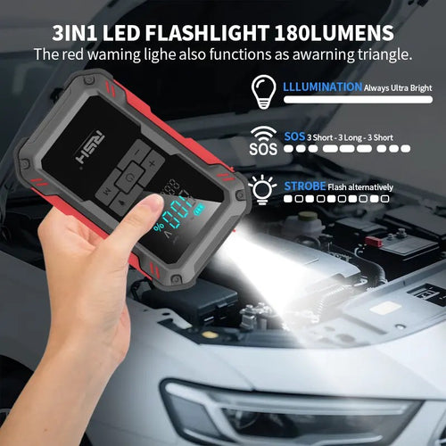 12V Car Jump Starter with Air Compressor