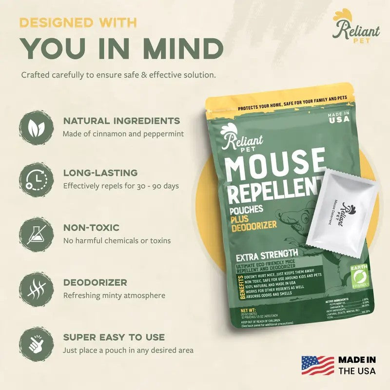 Reliant Pet Mouse Repellent Pouches (12-Pack)