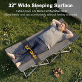 Heavy-Duty Folding Camping Cot with Mattress