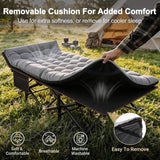 Heavy-Duty Folding Camping Cot with Mattress
