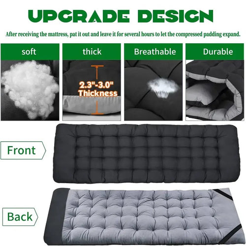 Heavy-Duty Folding Camping Cot with Mattress