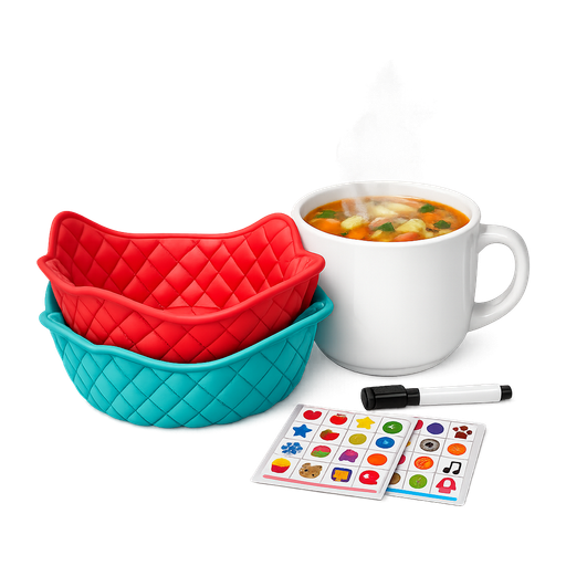 Silicone microwave bowl cozies