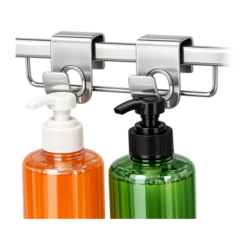 Pump bottle hooks