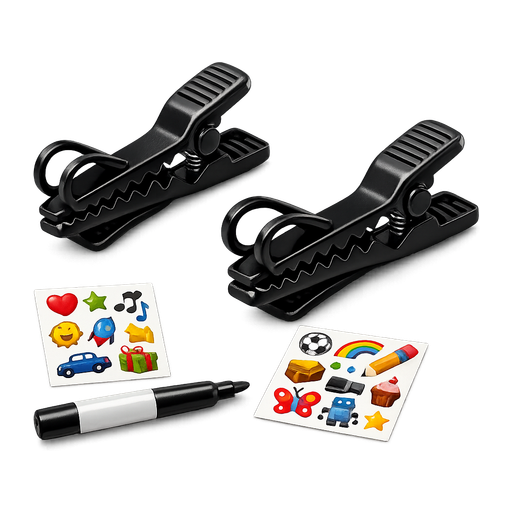 Lavalier mic clip set