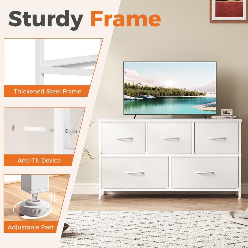 5-Drawer Fabric Storage Dresser
