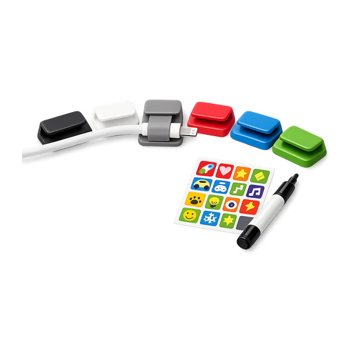 Flat USB wall cable clips