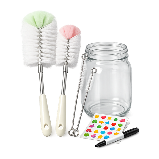 Bottle cleaning brush set
