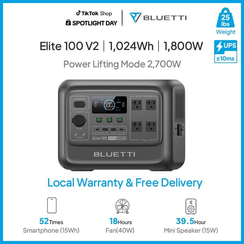 Elite 100 V2 1024Wh Portable Power Station