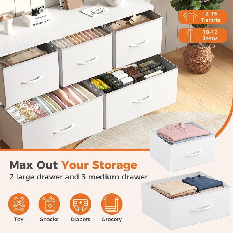 5-Drawer Fabric Storage Dresser