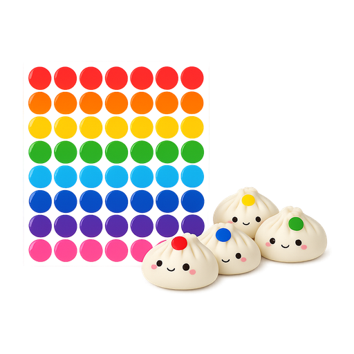 Sticker name dots