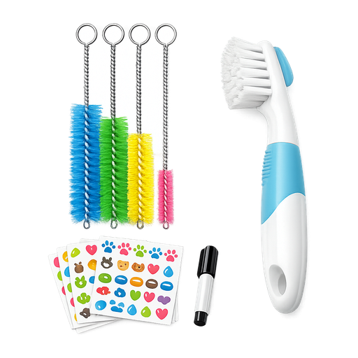 Pet fountain cleaning brush set