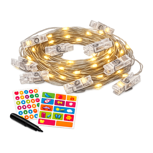 Desk clip fairy lights