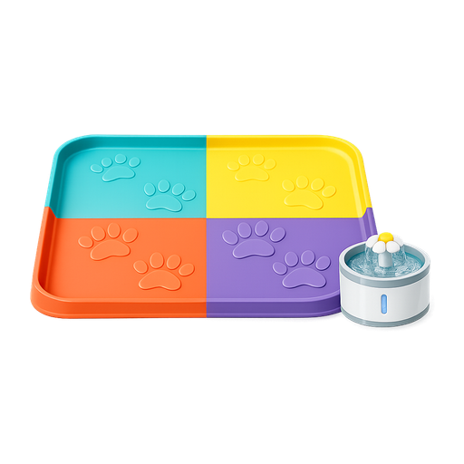 Non-slip pet feeding mat