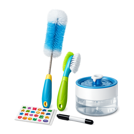 Bottle cleaning brush set