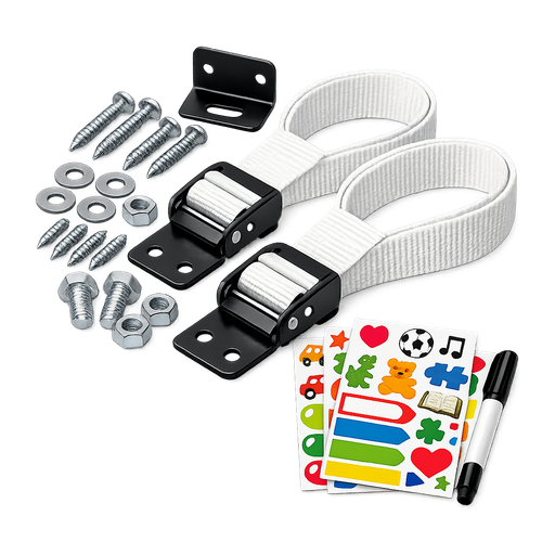 Wall anti-tip strap kit