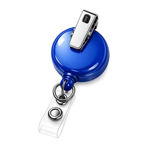 Retractable badge reel clip